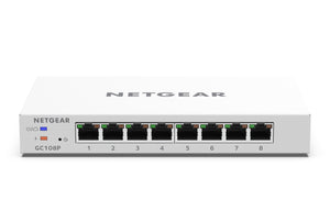 GC108P Netgear 8 ports Gigabit Ethernet PoE + Insight Managed Smart Cloud Switch avec alimentation FlexPoE
