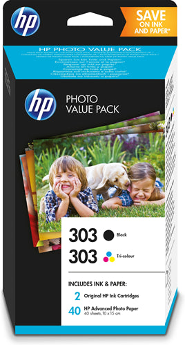 303 Black/Tri-color Photo Value Pack-40 sht/10 x 15 cm