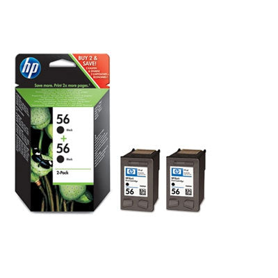 HP 56 2-pack Black Inkjet Print Cartridges