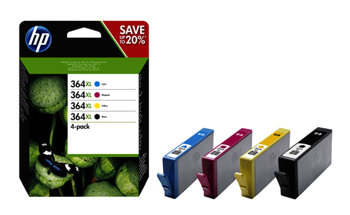364XL 4-pack High Yield Black/Cyan/Magenta/Yellow Original Ink Cartridges