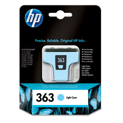 HP 363 Light Cyan Ink Cartridge with Vivera Ink