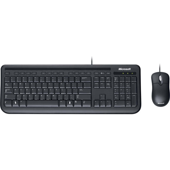 Microsoft Wired Desktop 600 Keyboard & Mouse Microsoft Wired Desktop 600 for Business USB Port French North America 1 License For Business. Ships in a brown corrugated box as a single unit and is not intended for retail shelf display.
