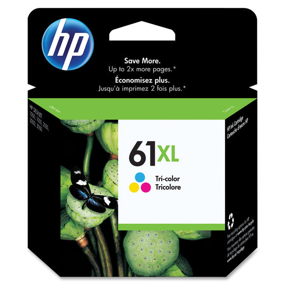 HP 61XL Ink Cartridge - Cyan, Magenta, Yellow Inkjet - 330 Page - 1 Each